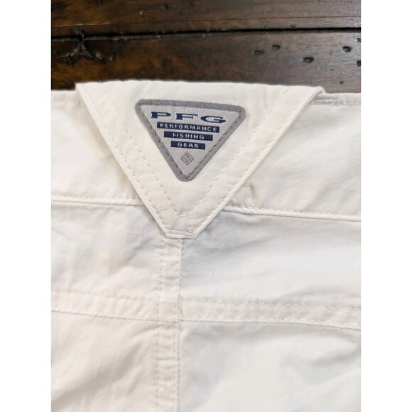 Columbia PFG Fishing Point III Shorts Large Omni-Shade UPF 50 NEW White - Picture 8 of 15